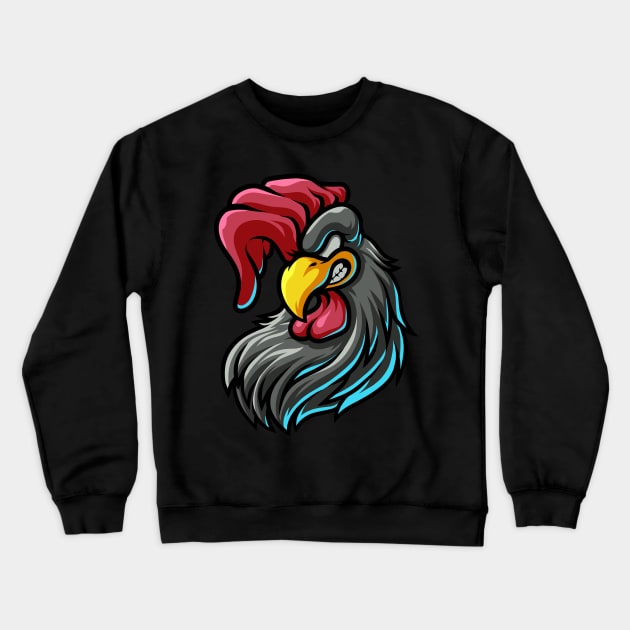 ROOSTER HEAD Crewneck Sweatshirt by NSC.gd